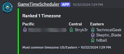 Discord User Timezone