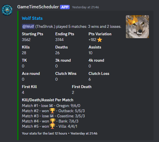 Discord Bot Gaming Session