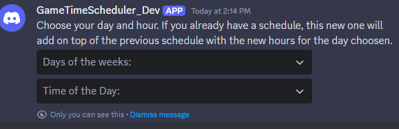 Discord User Schedule